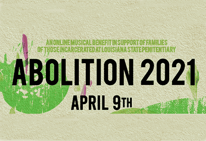 text reads ABOLITION 2021: April 9th